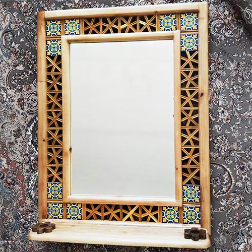 قاب آینه گره چینی چوبی
