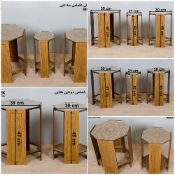 میز عسلی 8 ضلعی چوبی