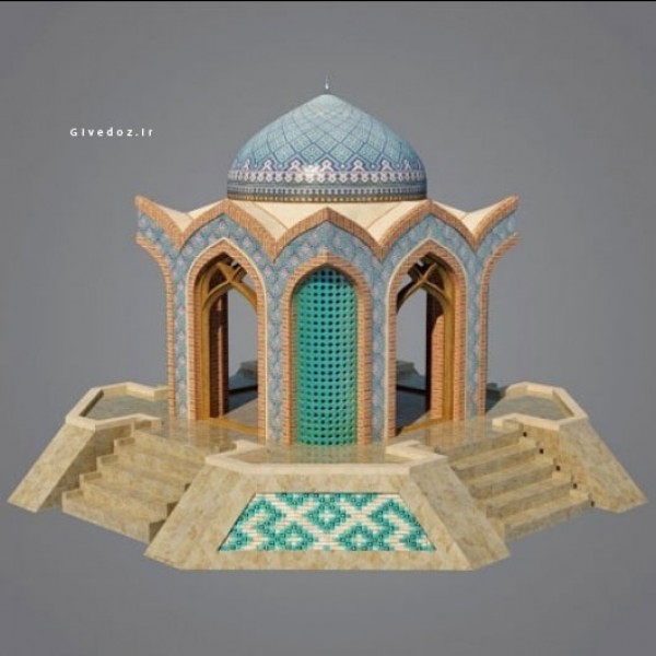 طراحی سه بعدی آرامگاه مقبره
