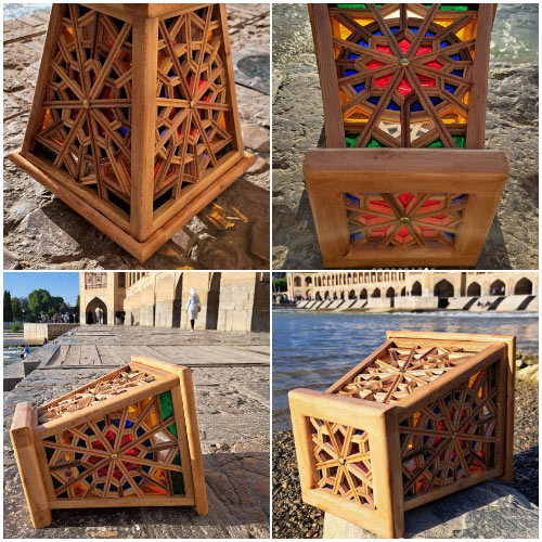 لوستر گره چینی چوبی