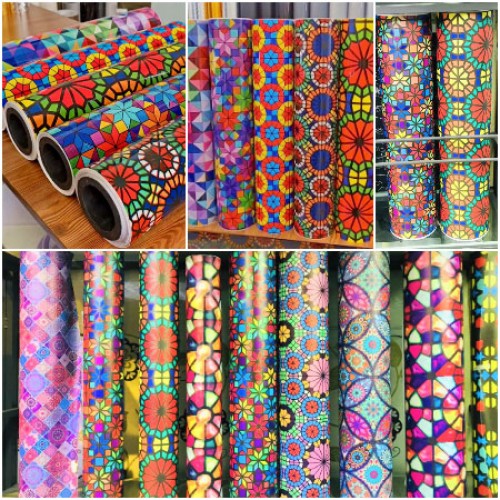 برچسب‌های شیشه مات‌کن سنتی و رنگی