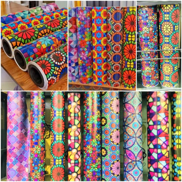 برچسب‌های شیشه مات‌کن سنتی و رنگی