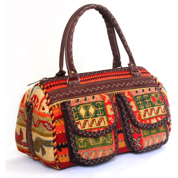 کیف گلیم ارغوان 601