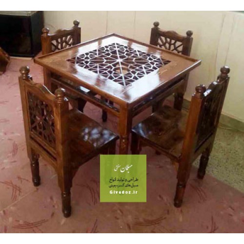 میز غذا خوری 4 نفره گره چینی