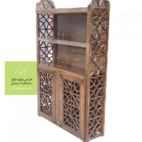 کتابخانه چوبی گره چینی