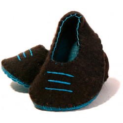 کفش نوزادی نمدی آبی 5509