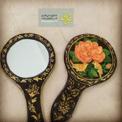 آینه دستی آرایشی گل مرغی