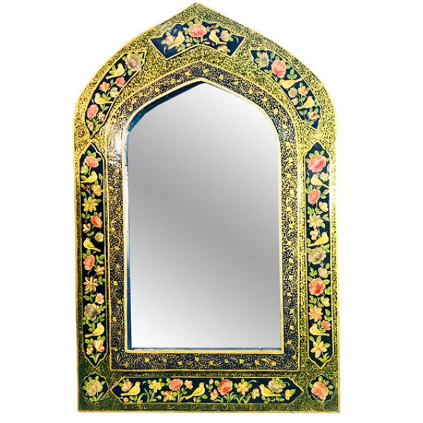 آینه پاپیه ماشه طرح گنبد