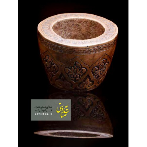 هاون دستی سنگی دایره ای