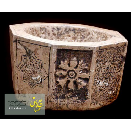 هاون سنگی 8 ضلعی