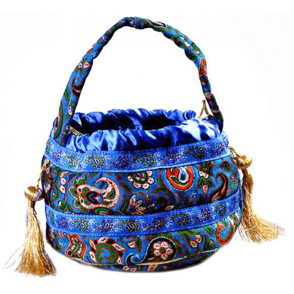 شاباش عروس ترمه آبی
